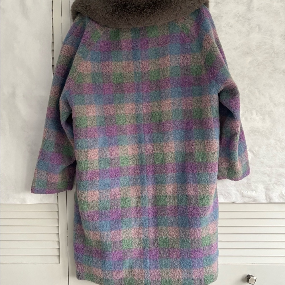Tanya Taylor Womens Vikki Wool & Alpaca-Blend Coat Jacket L - Picture 5 of 5